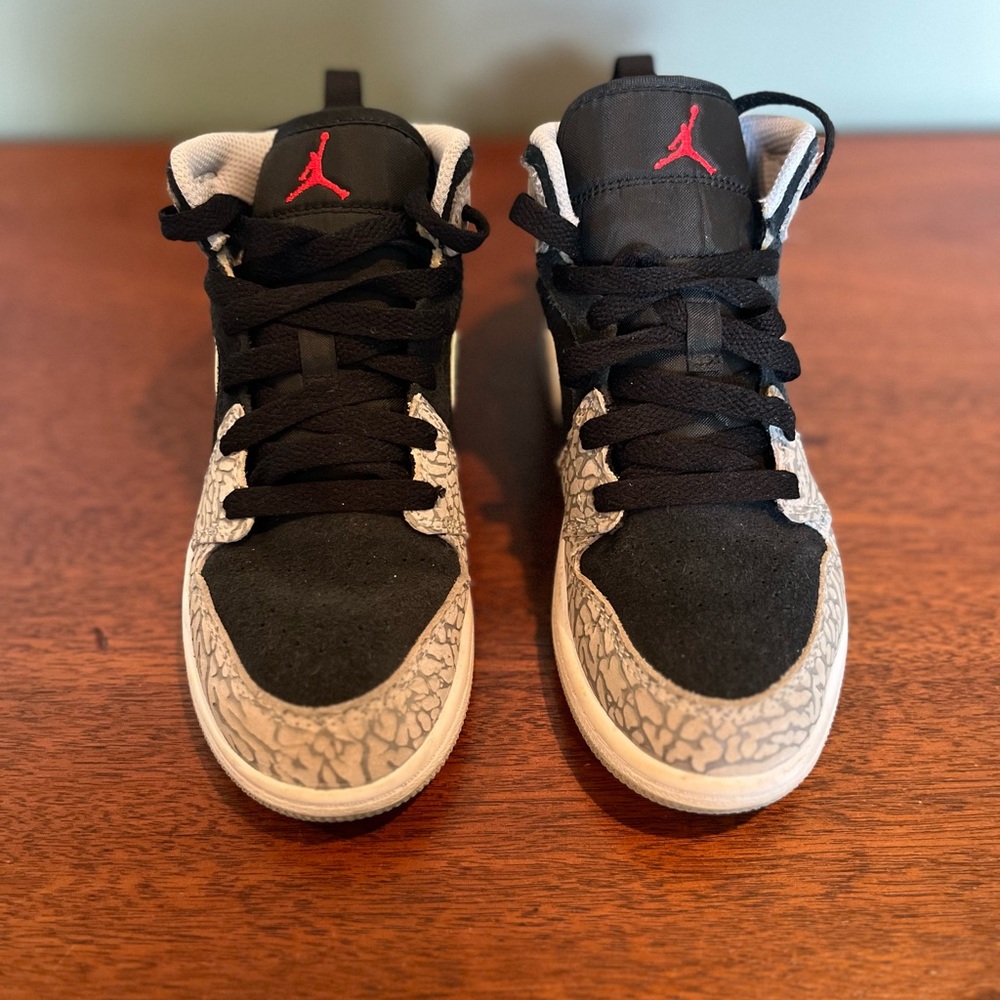 Jordan Kids Black and White Sneakers